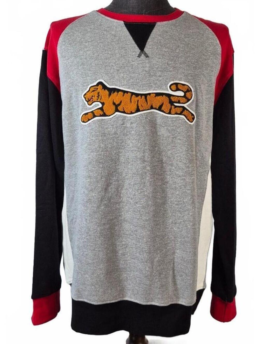Le Tigre XL Colorblock Chenille Tiger Sweatshirt